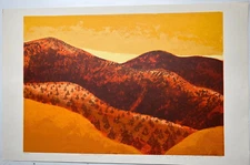 Howard Bradford Signed Original Serigraph Print Titled "Desert Twilight" 1981