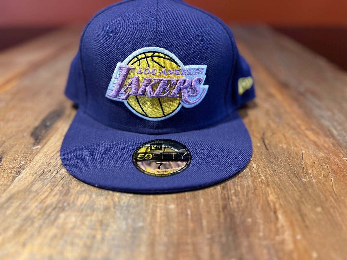 Blue Purple Lakers Cap Los Angeles LA Lakers Hat Men 5/8 Purple