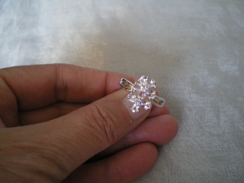 Zambezia Morganite ring, 1.28 carats, size P/Q, 3.49 grams 925 Sterling Silver - Picture 2 of 12