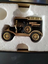 Harley Davidson 1913 Ford Model T Van Dime Bank Die Cast 1:43 in Tin