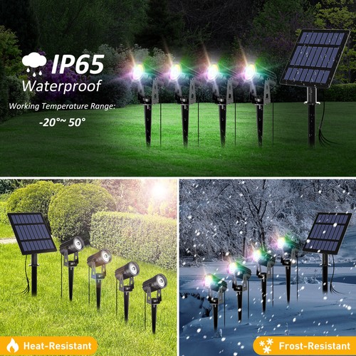 Nuevas lámparas solares LED puntuales apliques de pared lámpara de jardín exterior impermeable patio - Imagen 83 de 117