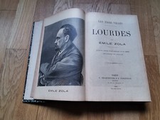 Lourdes par Émile Zola - 1896 Charpentier Lanos Aquarelle 19eme Livre Noël A