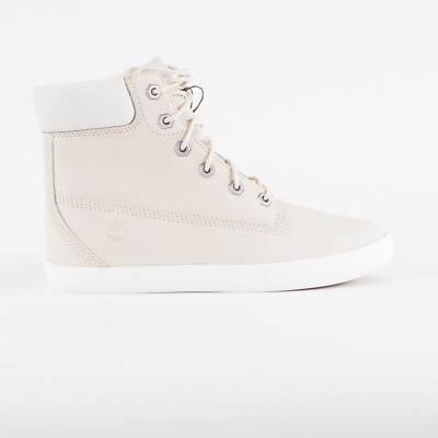 Timberland Bratteboro 6 Inch A18AX cremefarbene Damen-Schnürwanderstiefel aus Leder