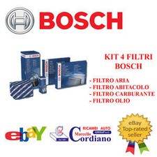 KIT FILTRI BOSCH BMW SERIE 1 118D 120D E81 E82 E87 E88 + OLIO CASTROL EDGE LL