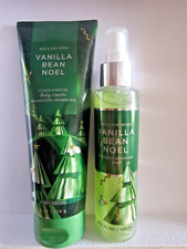 2pc set Bath  Body Works VANILLA BEAN NOEL Body Cream  Shimmer Mist NEW