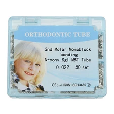 50 Sets Dental Bonding Buccal Tube MBT 022 2nd Molar Monoblock Tubos Bucales MIM