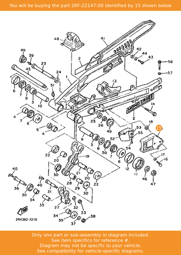 GUIDA CATENA Chain Slider XT 600 XT600K XT600E 2KF-22147-00 OLTRE 200 VENDUTI - Foto 3