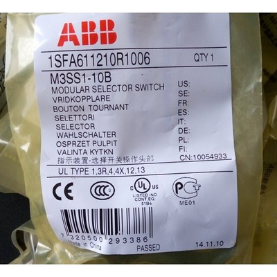 ONE NEW ABB Modular Selector Switch M3SS1-10B