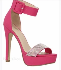 Womens High Heels Shoes Size 7 Pink MVE Barbie Pink New 