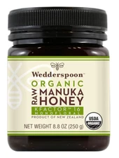 Wedderspoon Organic Raw Manuka Honey, KFactor 16, 8.8 oz (250 g) Best by 2028