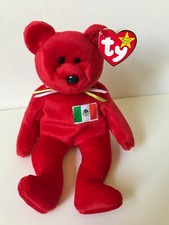 RARE 1999 Ty Beanie Baby OSITO the Red Mexican Bear   Ships FREE, MWMT  RARE  