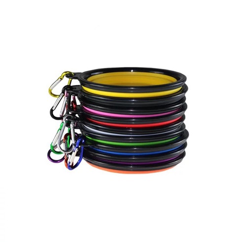 Collapsible Dog Bowl Folding Travel Pet Food Feeder Water Portable Dish 350ml - Picture 3 of 11