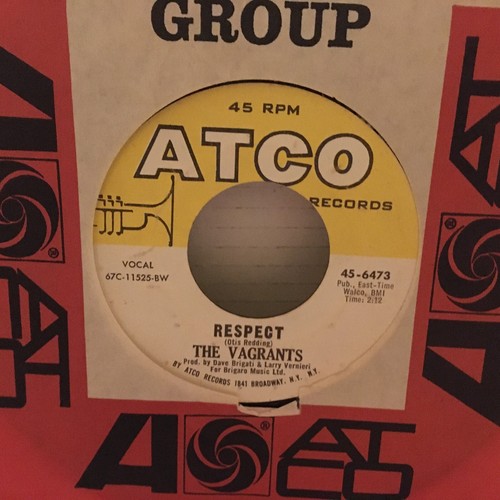 Garage 45 The Vagrants I Love You / Respect Atco Records 6473 - Imagen 2 de 2