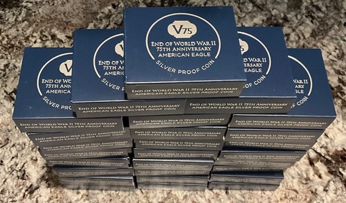 Lot of 27 2020 V75, End of WW 2, empty boxes One price for all. Free Shipping