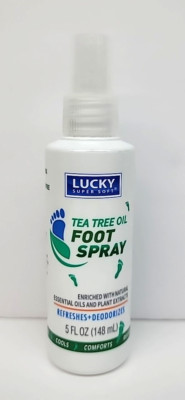 Lucky Super Soft Tea Tree Oil Foot Spray Refreshes & Deodorizes-5oz.