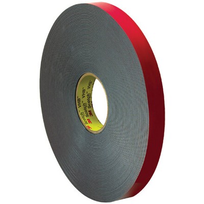 Vhb Vhb595801R Black #5958Fr Adhesive Tape, 1" X 5 Yd. (841436041621)