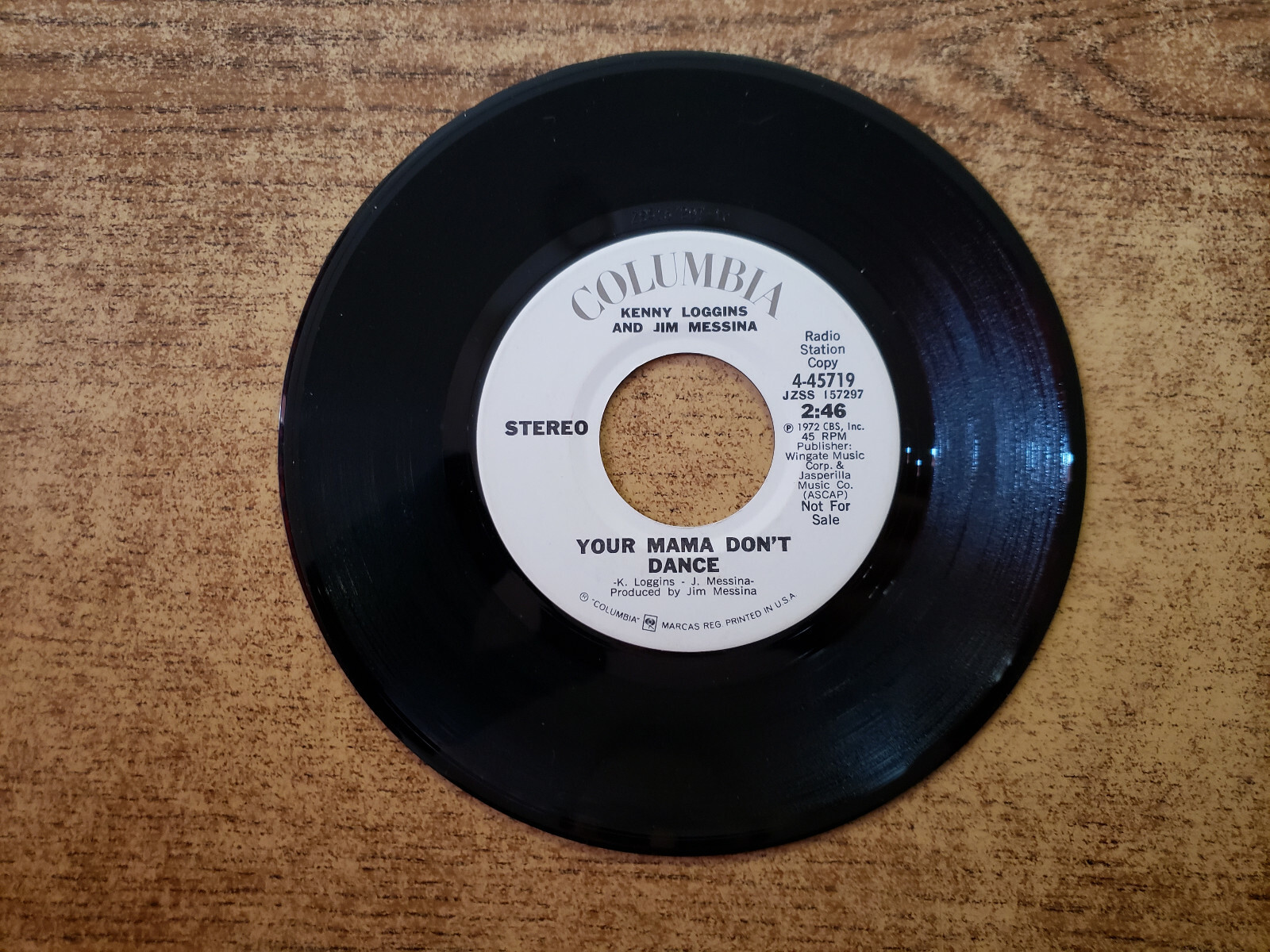 PROMO EXCELLENT 1972 KENNY LOGGINS Your Mama Don't Dance / Golden