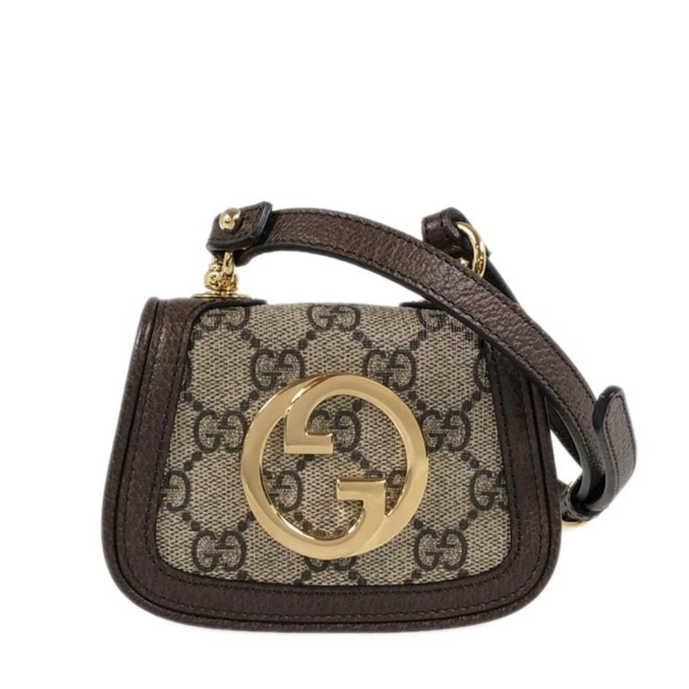 Sac bandoulière GUCCI GG Supreme CUIR marron authentique