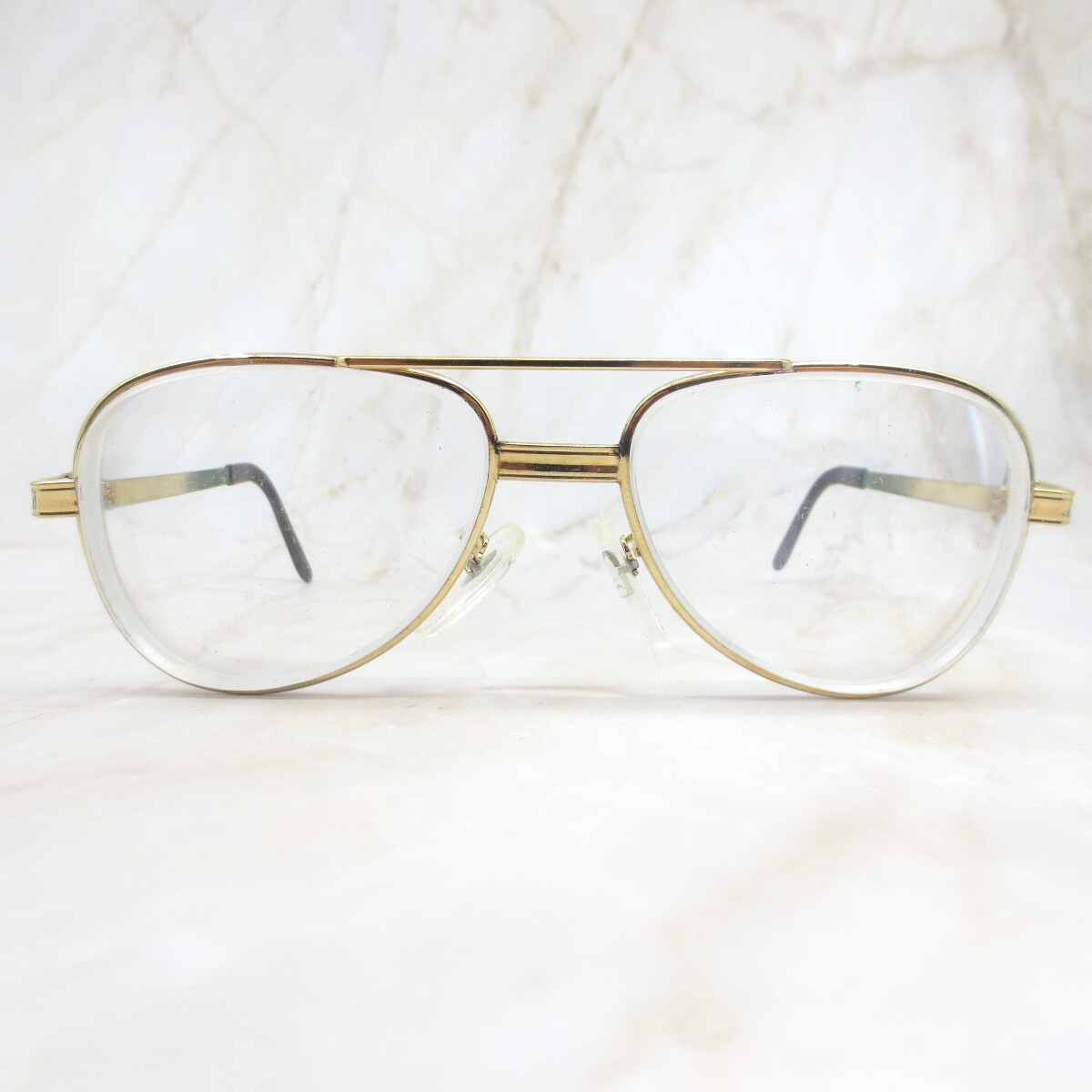 Titmus Eyeglasses Frame Z87 5.5 Men's Polished Gold Metal Full Rim