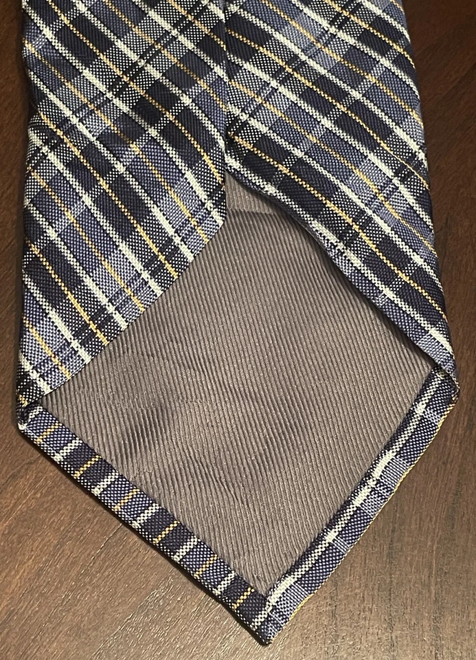 Altea Blue Gold 100% Silk Men’s Neck Tie Made In Italy - Image 2 of 4