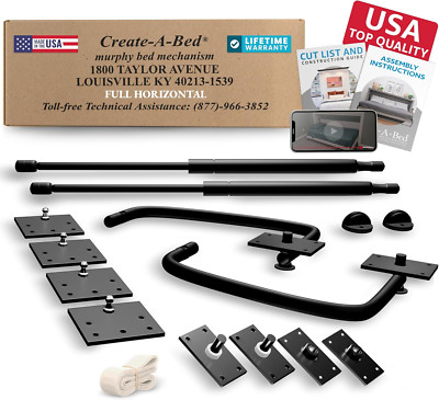 Deluxe Horizontal Full Size Murphy Bed Kit - Space-Saving Solution