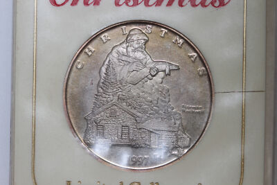 ノーマン・ロックウェル　シークレット 1997 Christmas Norman Rockwell Art 20 Gram Fine Silver 999 Round