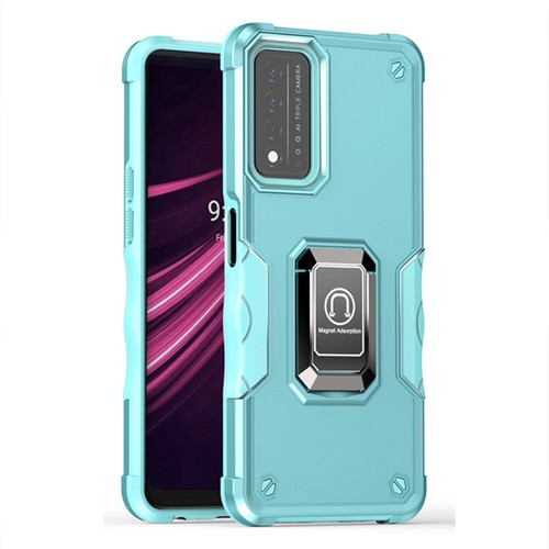 For T-Mobile Revvl V Plus Metal Ring Kickstand Case Dual Layer Shockproof Cover - Picture 32 of 44