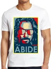 The Big Lebowski The Dude Abide Funny Movie Cool Gift Tee T Shirt M128