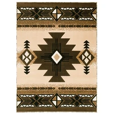 YHSF South West Native American Area Rug  Easy Clean - 5 Feet x 7 Feet