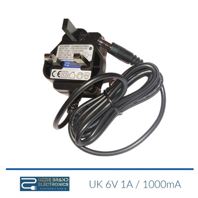 UK AC/DC 6V POWER SUPPLY ADAPTER PLUG 