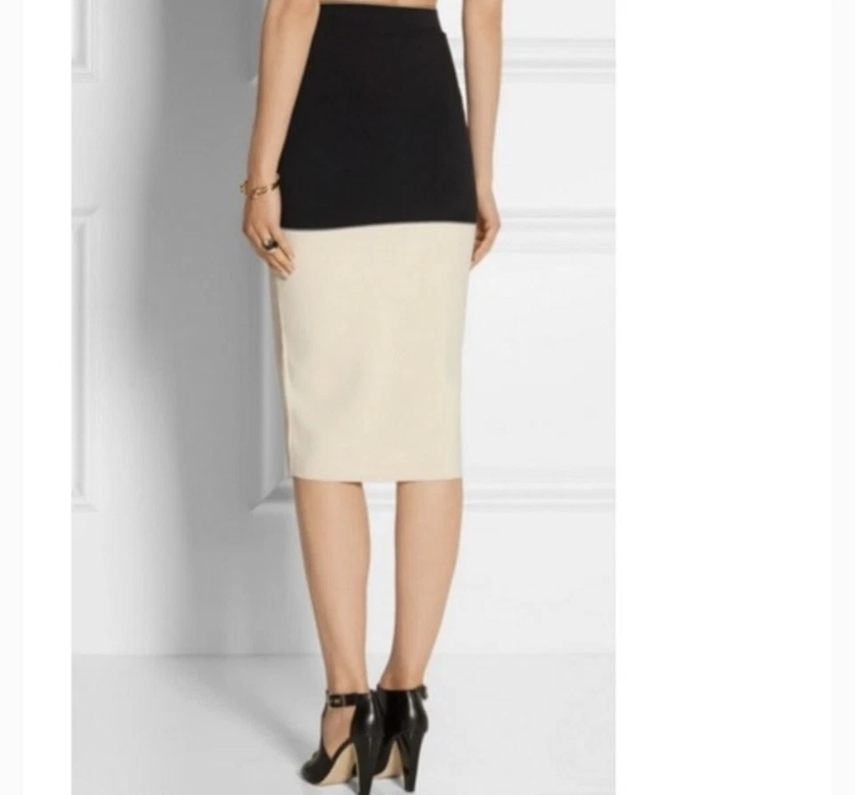 Rag And Bone Regina Color Block Cotton Pencil Skirt XS 🔲 Nice Pre-Owned. - Image 3 of 4