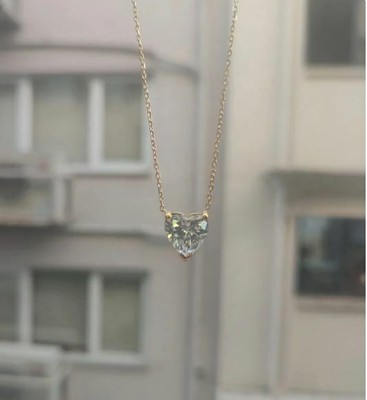2 CT Heart Cut Cubic Zirconia Solitaire 