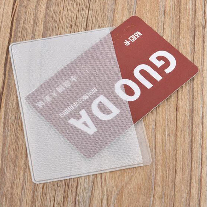 Пластиковый прозрачный защитный чехол для банковских удостоверений личности кредитных карт 10 шт. - Изображение 2 из 3