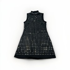 SHEIN Women’s Black Studded Mini Dress Medium M Sleeveless Party Clubwear