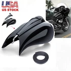 Vivid Black Stretched Gas Tank Covers For Harley Touring Street Road Glide 2009+