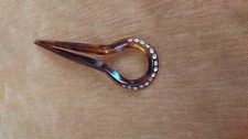 VINTAGE AMBER COLOR LUCITE HAIR PIN UP DO HAIR ACCESSORY