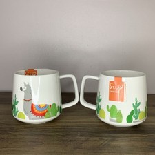 Neu TK Maxx Siip 2er Set Lama Kaktus niedliche Kaffeetassen 