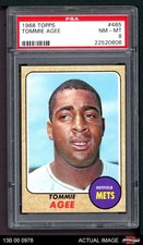 1968 Topps #465 Tommie Agee Mets PSA 8 - NM/MT