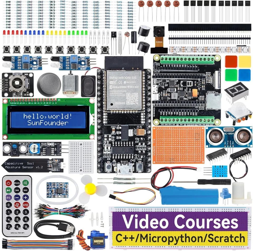 Ultimate Arduino Starter Kit with WROOM-32E: Bluetooth, Video Courses & Battery - Image 3 of 4