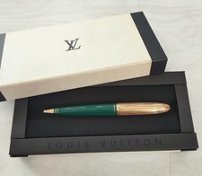 Louis Vuitton Rollerball Doc Lacquer Ballpoint Pen Green Gold