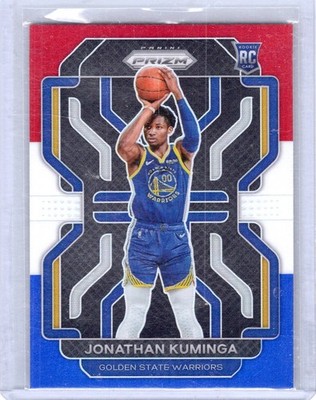 2021-22 Panini Prizm #307 Jonathan Kuminga Red White and Blue