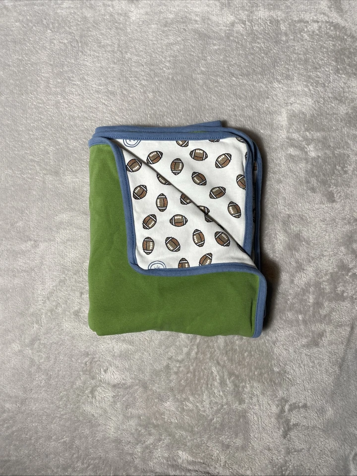 Life is Good Manta Bebé Verde Fútbol Mariscal de Campo Reversible Recibiendo Lovey Foto 2 de 4