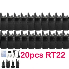 Retevis RT22 Walkie Talkie Radios Long Range FRS VOX For School/Hospital 20 Pack