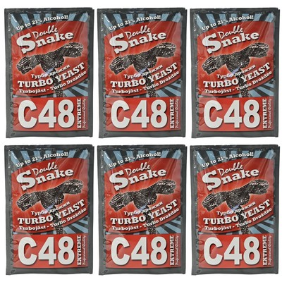 Double Snake Turbo Yeast C48 Extreme Professional Quality 130g (6 Pack)