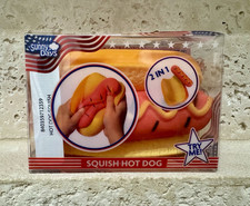 Sunny Days Squishy Hot Dog 2-in-1 Squeeze Toy Yellow/Red Ages 3-4