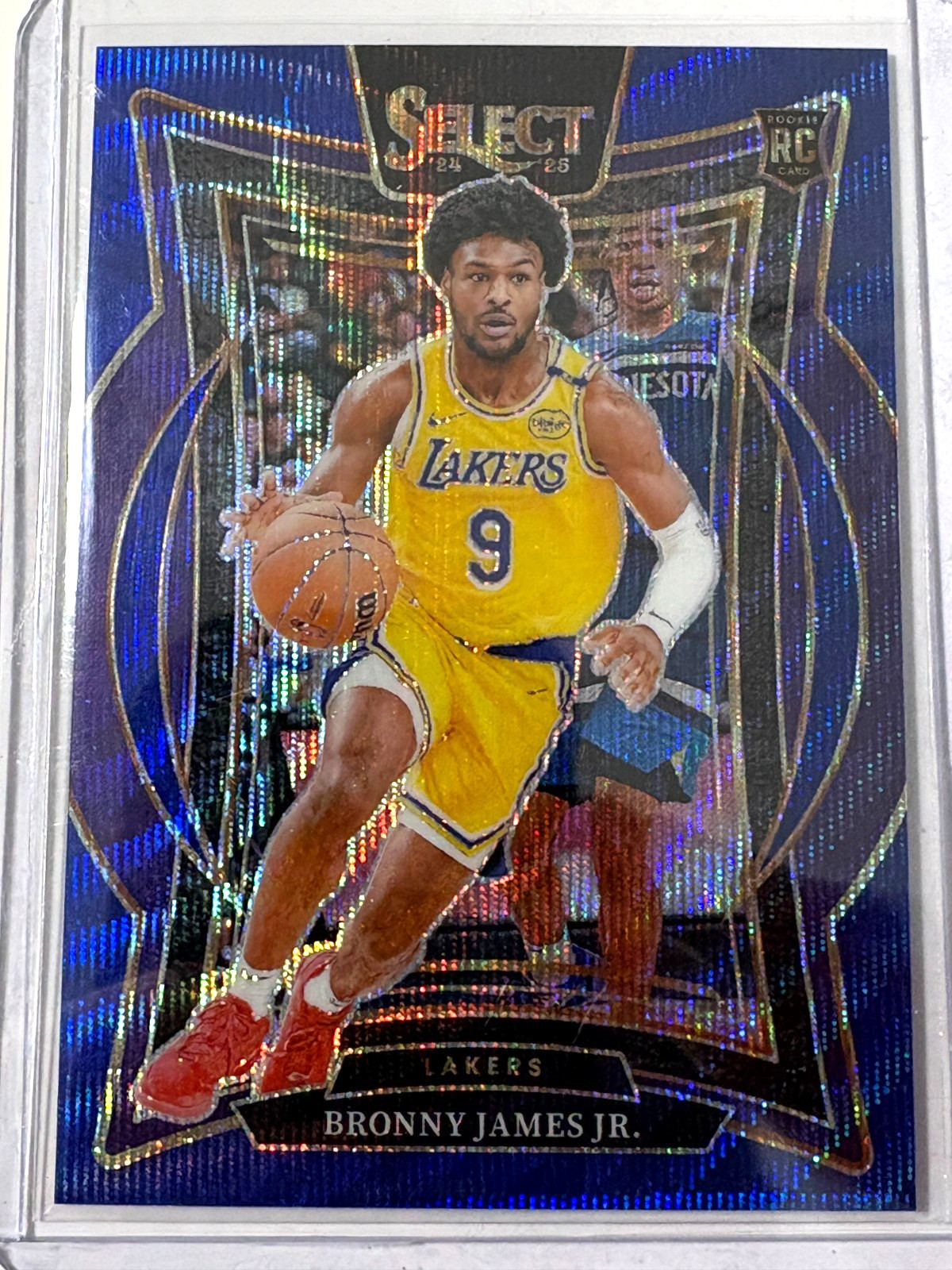 Bronny James Jr. 2024-25 Panini Select Blue Wave Prizms Concourse #90 (RC) 29/75