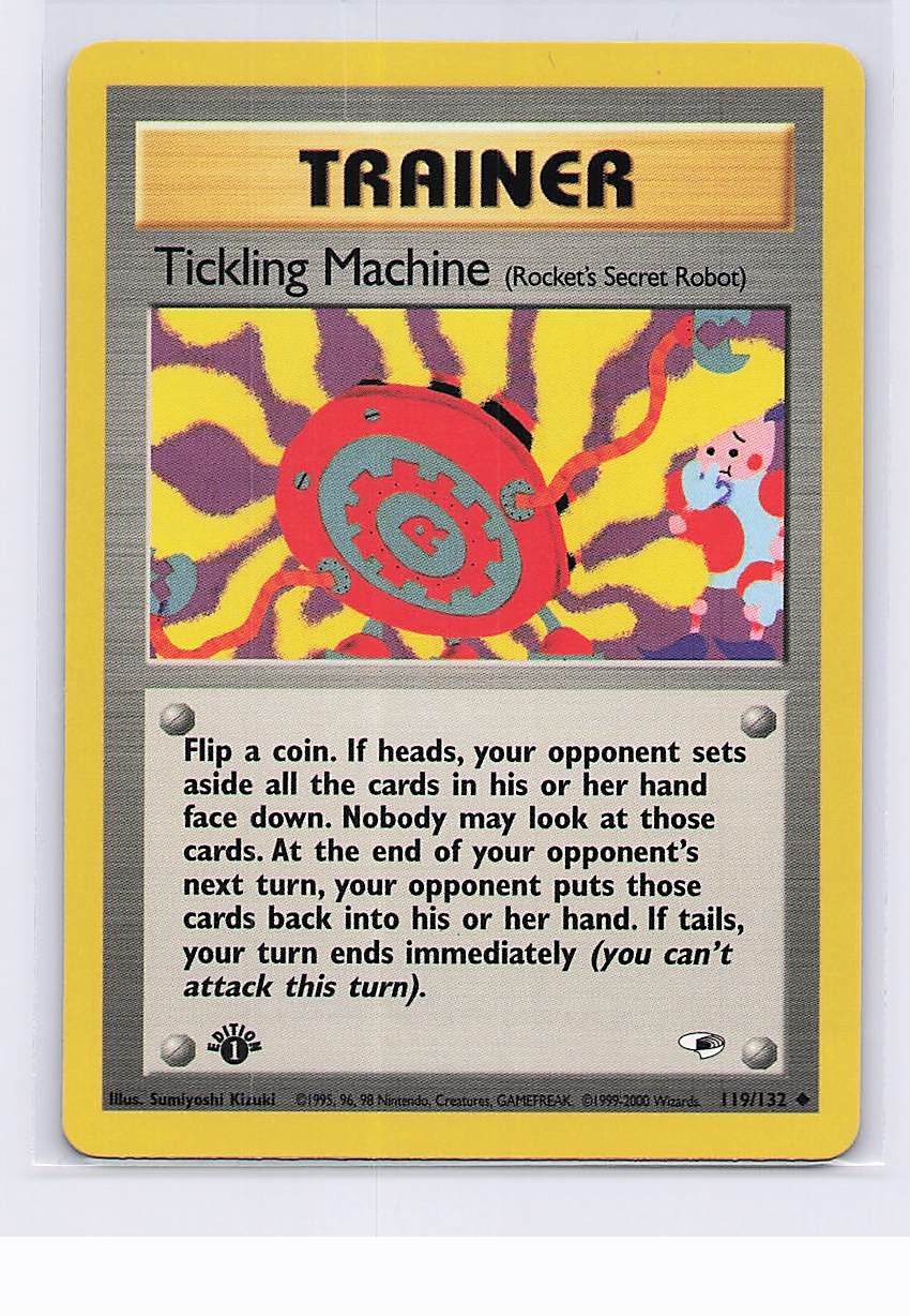 TICKLING MACHINE 119/132 POKEMON UNCOMMON GYM HEROES 1ST EDITION LP