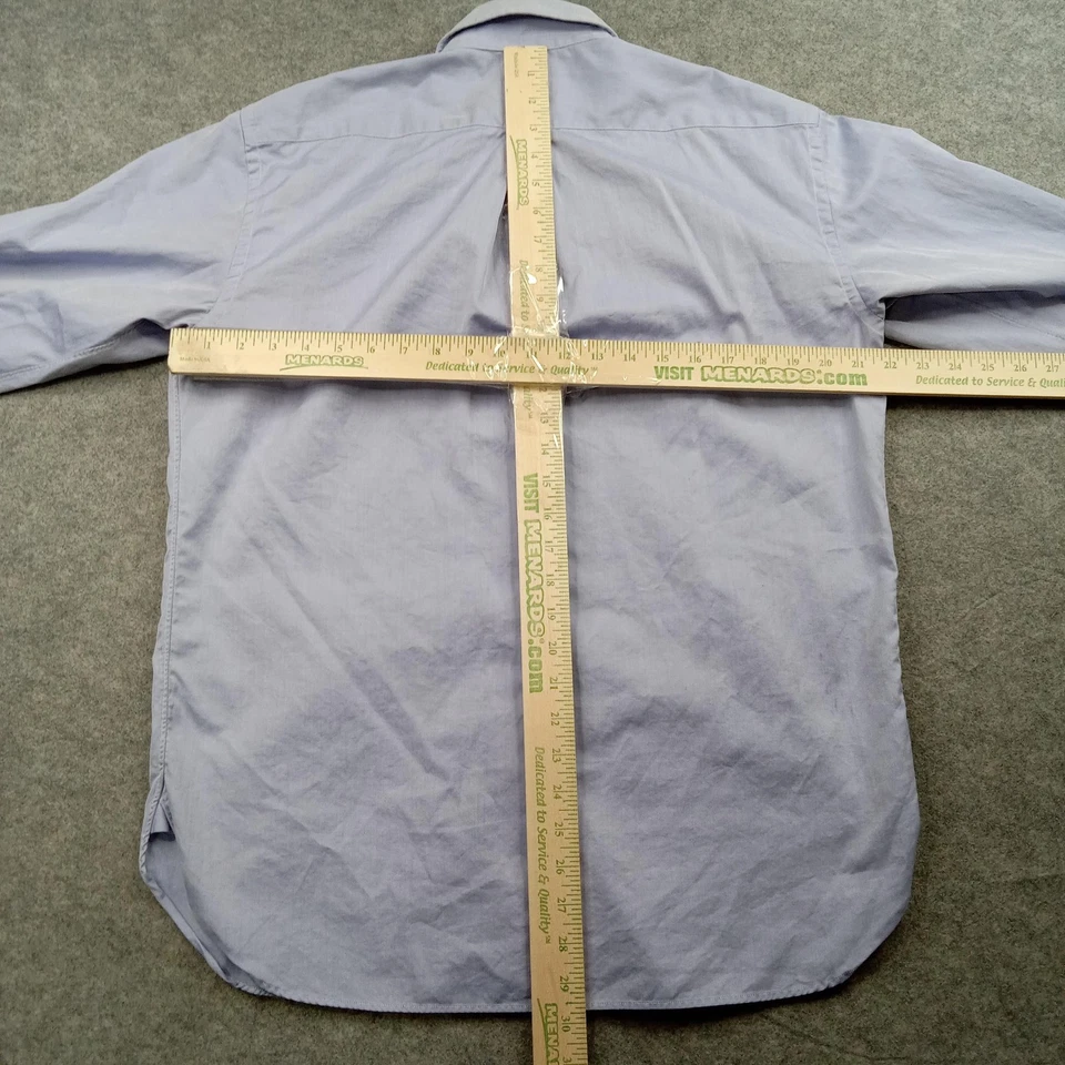 Paul Stuart Shirt Mens 16-33 Blue Long Sleeve Dress Button Front Spread Collar - Image 3 of 4