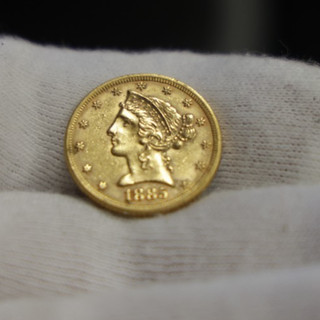 1885 US $5 Liberty Gold Piece XF (Cleaned)