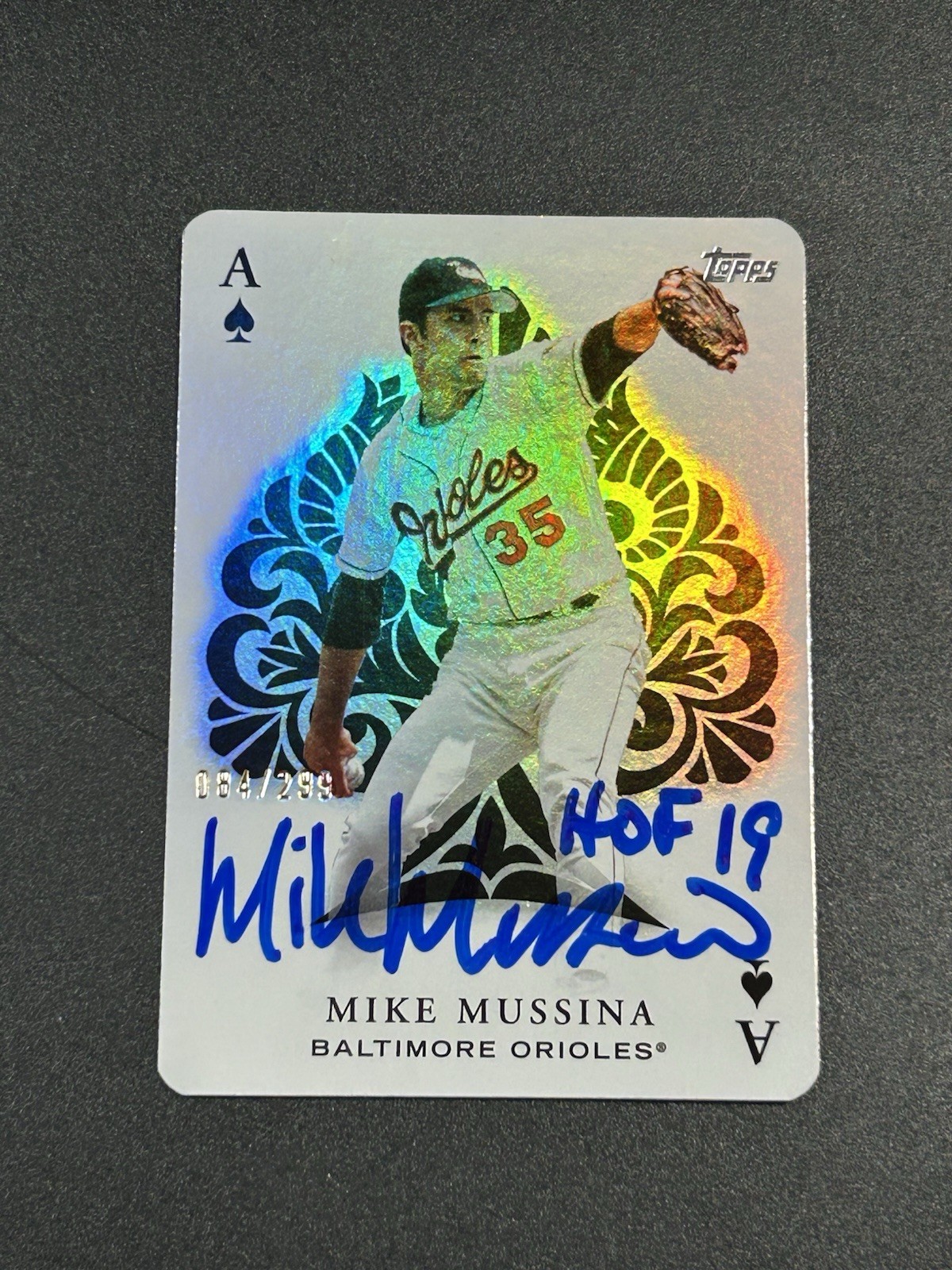 2023 Topps Series 2 Baseball ALL ACES Mike Mussina Auto HOF 19 Black 084/299